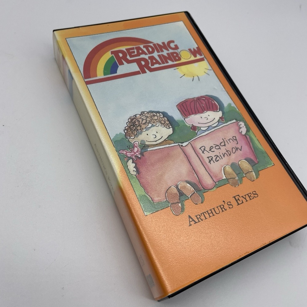 Reading Rainbow: Arthur's Eyes VHS Bill Cosby Maya Angelou [School Library Copy]
